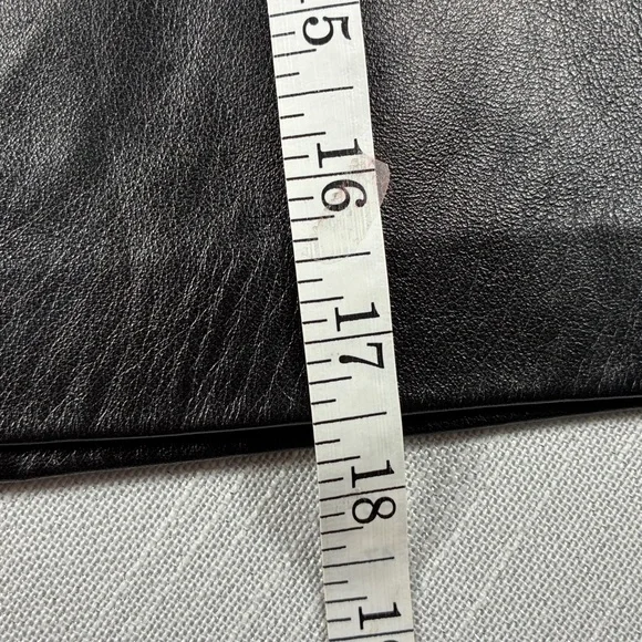 ISABEL Black Genuine Leather Mini Skirt Belted High Waist 26” XS Y2K Butter Soft - Picture 7 of 7